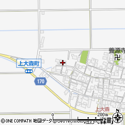 滋賀県東近江市上大森町745周辺の地図