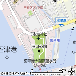 千本港神社周辺の地図