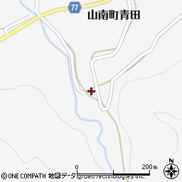 兵庫県丹波市山南町青田496周辺の地図