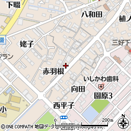 愛知県みよし市三好町赤羽根44周辺の地図