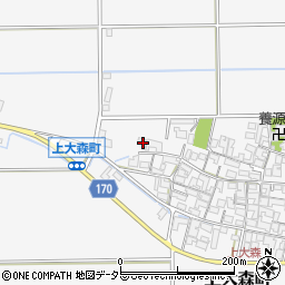 滋賀県東近江市上大森町743周辺の地図