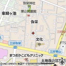 愛知県みよし市三好町弥栄33-8周辺の地図