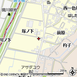 愛知県みよし市西一色町塚ノ下周辺の地図