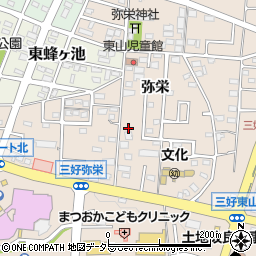 愛知県みよし市三好町弥栄26-1周辺の地図