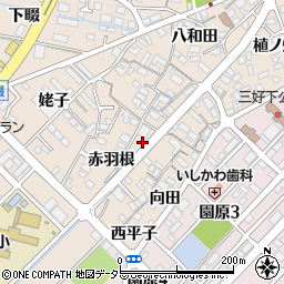 愛知県みよし市三好町赤羽根44-8周辺の地図