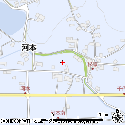 岡山県鏡野町（苫田郡）河本周辺の地図