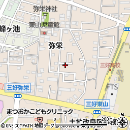 愛知県みよし市三好町弥栄38-36周辺の地図