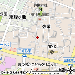 愛知県みよし市三好町弥栄26周辺の地図