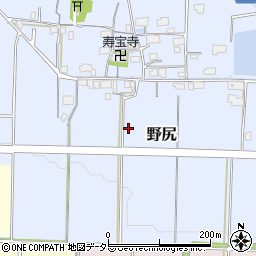 兵庫県丹波篠山市野尻周辺の地図