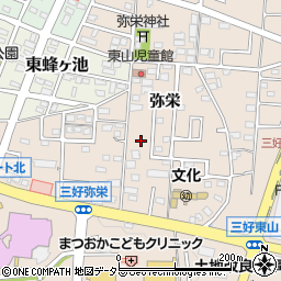 愛知県みよし市三好町弥栄26-3周辺の地図