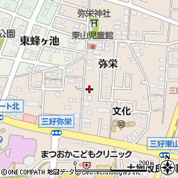 愛知県みよし市三好町弥栄26-2周辺の地図