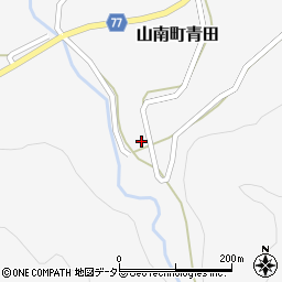 兵庫県丹波市山南町青田500周辺の地図