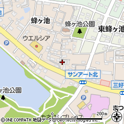 愛知県みよし市三好町弥栄2-1周辺の地図