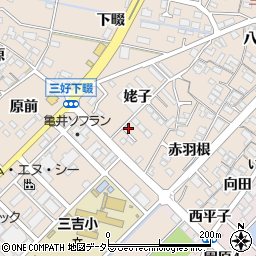 愛知県みよし市三好町姥子周辺の地図