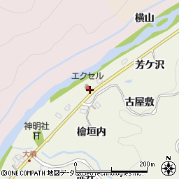 愛知県豊田市石楠町古屋敷周辺の地図