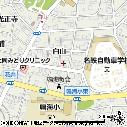 愛知県名古屋市緑区鳴海町白山周辺の地図