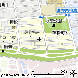 神松東荘周辺の地図