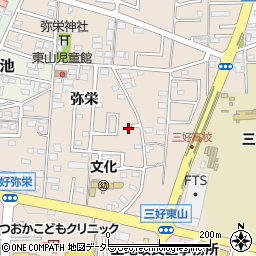 愛知県みよし市三好町弥栄38-17周辺の地図