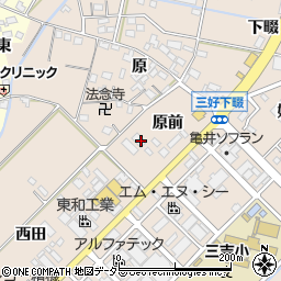 愛知県みよし市三好町原前周辺の地図