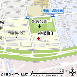 愛知県名古屋市南区神松町3丁目2周辺の地図