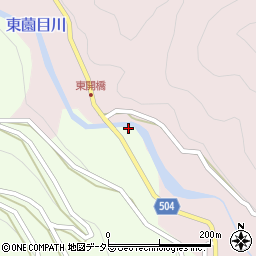 愛知県東栄町（北設楽郡）西薗目（川越）周辺の地図