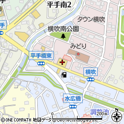 ウエルシア名古屋横吹町店周辺の地図