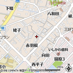 愛知県みよし市三好町赤羽根48周辺の地図