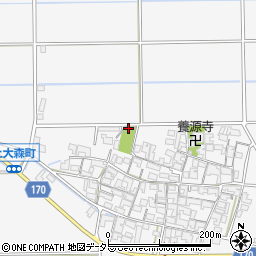滋賀県東近江市上大森町750周辺の地図
