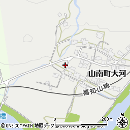 兵庫県丹波市山南町大河113周辺の地図