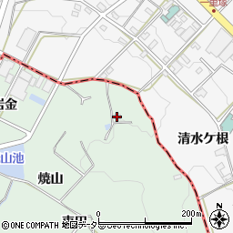 愛知県豊明市沓掛町焼山周辺の地図