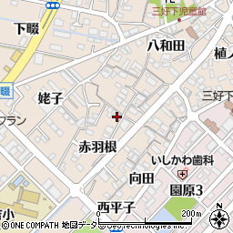 愛知県みよし市三好町赤羽根48-1周辺の地図