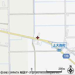 滋賀県東近江市上大森町693周辺の地図