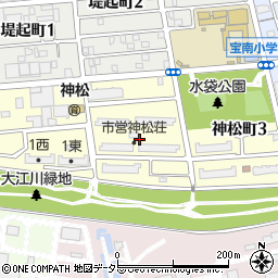 愛知県名古屋市南区神松町周辺の地図
