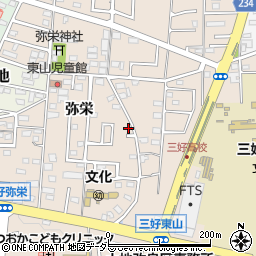 愛知県みよし市三好町弥栄38-21周辺の地図