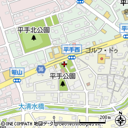 平手神明社周辺の地図