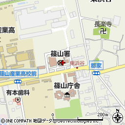 篠山警察署周辺の地図