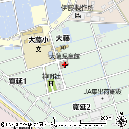 弥富市役所　大藤児童館周辺の地図