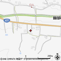 京都府南丹市園部町口人五反田周辺の地図