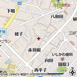 愛知県みよし市三好町赤羽根56-2周辺の地図