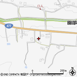 京都府南丹市園部町口人（五反田）周辺の地図