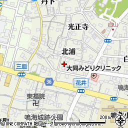 愛知県名古屋市緑区鳴海町北浦12-8周辺の地図