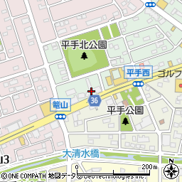 中日新聞　平手専売店周辺の地図