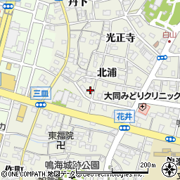 鳴海町北浦長屋周辺の地図