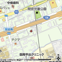 静岡県田方郡函南町間宮732周辺の地図