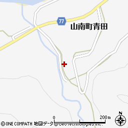 兵庫県丹波市山南町青田502周辺の地図