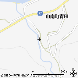 兵庫県丹波市山南町青田540周辺の地図