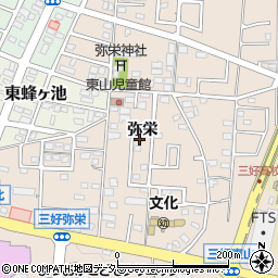 愛知県みよし市三好町弥栄33-19周辺の地図