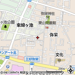 愛知県みよし市三好町弥栄15周辺の地図