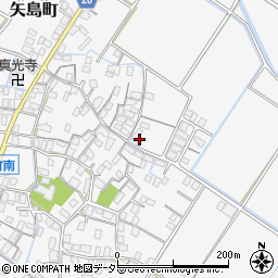 滋賀県守山市矢島町周辺の地図