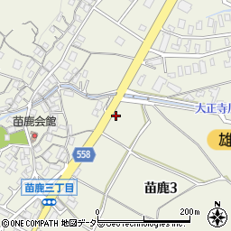 滋賀県大津市苗鹿周辺の地図